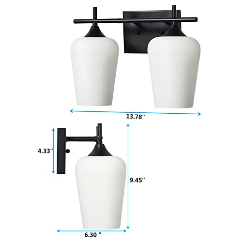 Tribesigns 2-Light Black Modern/Contemporary Vanity Light