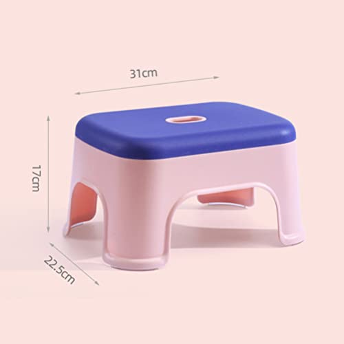 Angoily Kids Step Stool Toddler Potty Training Aid Toilet Stool with Non Slip Base for Bathroom Toy Room Kitchen Living Room Purple Pink