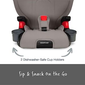 Britax Highpoint Backless Belt-Positioning Booster Seat, SafeWash Gray Ombre