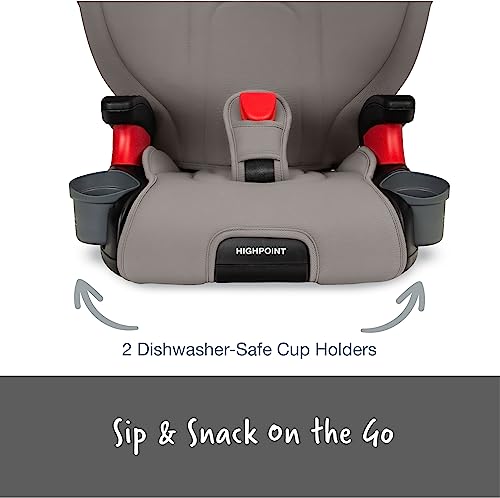 Britax Highpoint Backless Belt-Positioning Booster Seat, SafeWash Gray Ombre