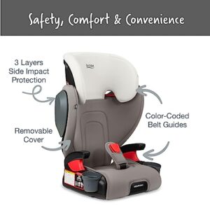 Britax Highpoint Backless Belt-Positioning Booster Seat, SafeWash Gray Ombre