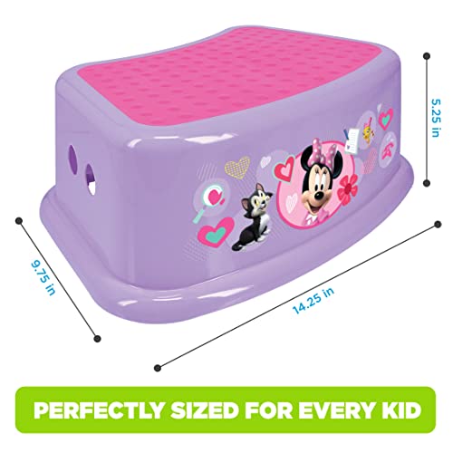 Disney Minnie Mouse 2 Pc "Happy Helpers" Essential Potty Training Set - Soft Potty Seat, Step Stool