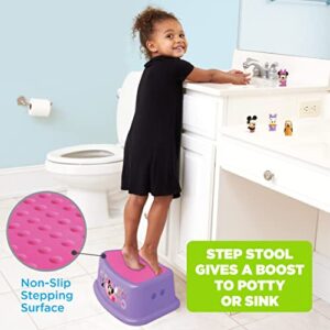 Disney Minnie Mouse 2 Pc "Happy Helpers" Essential Potty Training Set - Soft Potty Seat, Step Stool