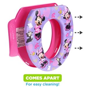 Disney Minnie Mouse 2 Pc "Happy Helpers" Essential Potty Training Set - Soft Potty Seat, Step Stool