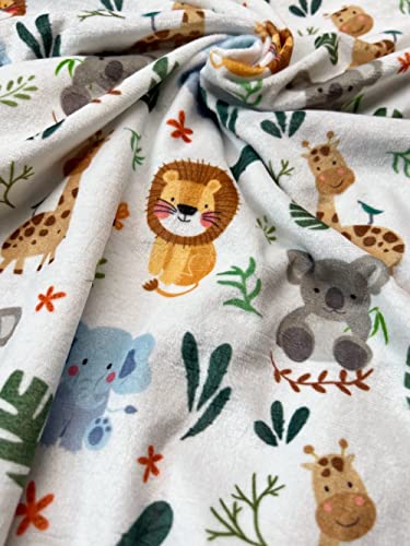 Baby Blanket for Boys Girls Double Layer Soft Plush Minky Blanket with Dotted Backing, Toddler Baby Newborn Blanket Shower Gifts (Cute Animal, 30 X 40 inches)