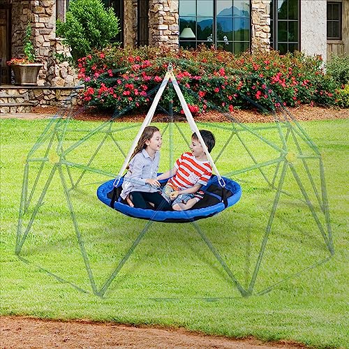 10FT Dome Climber Swing, 45 Inch Saucer Swing for Climbing Dome, 300 LBS Heavy Duty for for Tree Swing Set Backyard Indoor (Swing Only Not Included The Dome Climber)