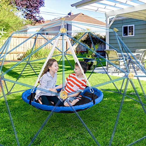 10FT Dome Climber Swing, 45 Inch Saucer Swing for Climbing Dome, 300 LBS Heavy Duty for for Tree Swing Set Backyard Indoor (Swing Only Not Included The Dome Climber)