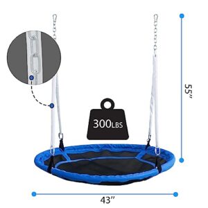 10FT Dome Climber Swing, 45 Inch Saucer Swing for Climbing Dome, 300 LBS Heavy Duty for for Tree Swing Set Backyard Indoor (Swing Only Not Included The Dome Climber)