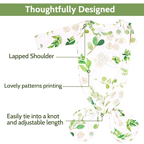 Baby Green Leaf Diaper Changing Pad Cover and Newborn Girl and boy Photo Props: 1 Dress and 1 hat