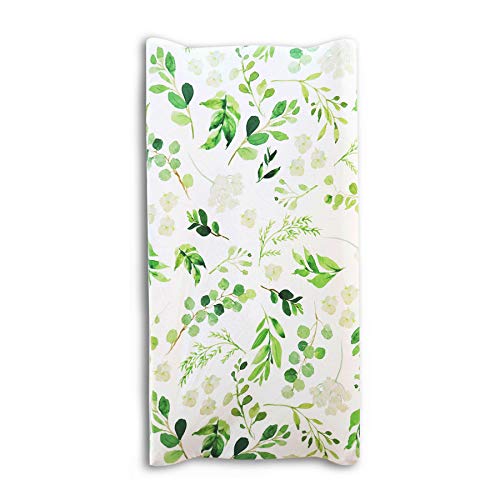 Baby Green Leaf Diaper Changing Pad Cover and Newborn Girl and boy Photo Props: 1 Dress and 1 hat