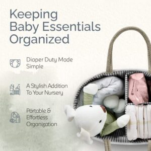 KiddyCare Baby Diaper Caddy Organizer Natural Regular Size