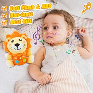 Baby Toys 6 to 12 Months - Infant Baby Musical Toy for 1 Year Old Boys & Girls - Cute Lion Plush Toys Newborn Toy 0 3 6 9 12 Month Best Gift