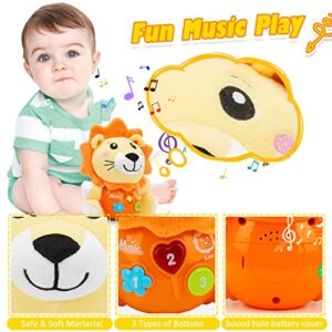 Baby Toys 6 to 12 Months - Infant Baby Musical Toy for 1 Year Old Boys & Girls - Cute Lion Plush Toys Newborn Toy 0 3 6 9 12 Month Best Gift