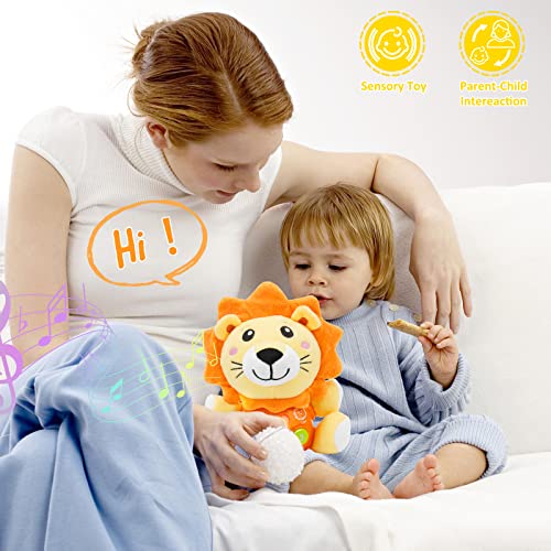 Baby Toys 6 to 12 Months - Infant Baby Musical Toy for 1 Year Old Boys & Girls - Cute Lion Plush Toys Newborn Toy 0 3 6 9 12 Month Best Gift