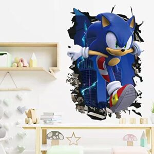 YZJSSL Cartoon Wall Breaking Game Wall Decals Bedroom Living Room Background Wall Stickers Boy's Room Wall Decor Size: (15.7 x23.6 inches)