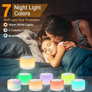 White Noise Machine for Sleeping Baby Adults, winshine Sound Machine Kids Night Light 32 High Fidelity Soothing Sounds & 7 Colors Light, Timer Feature, Headphones Jack Sleep Noise Maker