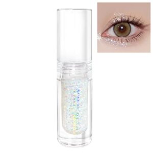 ymh beaute liquid glitter eyeshadow, pigmented, long lasting, quick drying, easy to apply, loose glitter glue for eye crystals makeup (transparent flashing colorful sequins 01)