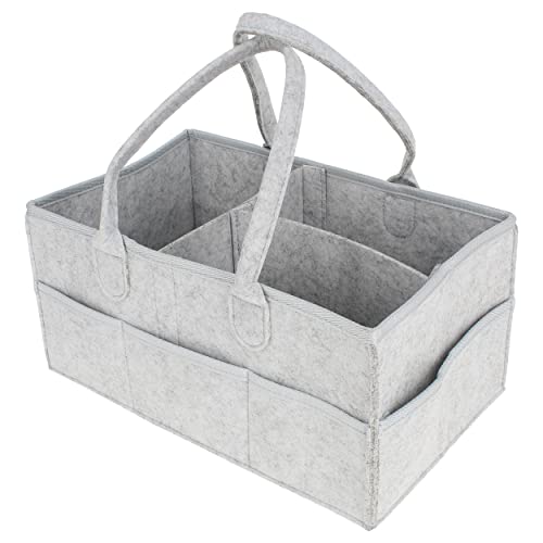 Acorn Baby Diaper Organizer Caddy Bag - Large Felt 15x9in Car and Nursery Organizer and Baby Diaper Caddy Organizer