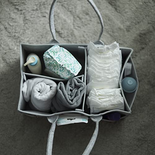 Acorn Baby Diaper Organizer Caddy Bag - Large Felt 15x9in Car and Nursery Organizer and Baby Diaper Caddy Organizer