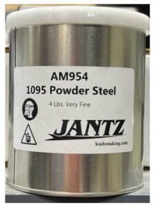 jantz usa 1095 powder steel - very fine, 325 mesh, 4 lb. container, used for making canister damascus
