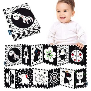 synarry baby toys, high contrast baby book for newborn toys 0-3 months baby cloth books 0-6 months black and white books for babies tummy time toys for babies 0-6 months