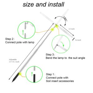 Plant Grow Light,yadoker LED Growing Light Full Spectrum for Indoor Plants,Height Adjustable, Automatic Timer, 5V Low Safe Voltage,Idea for Large Plant Light