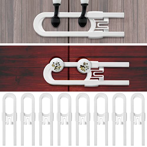 Bates- Cabinet Locks for Babies, 8pcs, Adjustable, U-Shaped Child Locks for Cabinets, Child Proof Cabinet Latches, Baby Proofing Cabinets, Baby Proof Cabinet Locks, Child Safety Cabinet Locks