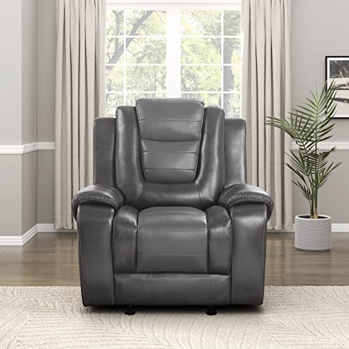 Lexicon Hawthorne Manual Glider Reclining Chair, Two-Tone Gray