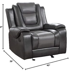 Lexicon Hawthorne Manual Glider Reclining Chair, Two-Tone Gray