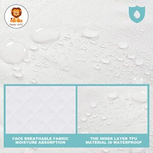 Sunny zzzZZ 6 Pack Baby Waterproof Changing Pad Liners - Quilted Thicker Ultra Soft Changing Table Cover Liners - Durable & Easy to Clean - White - 23" x 11"