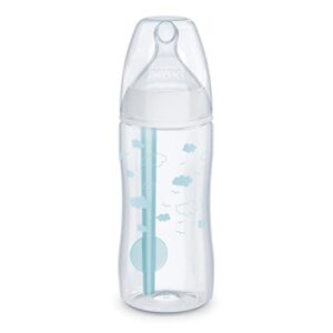 NUK Smooth Flow Pro Anti Colic Baby Bottle - Easy to Assemble and Clean & Reduces Newborn Spit-up & Gas, 10oz, 4-Pack, Neutral