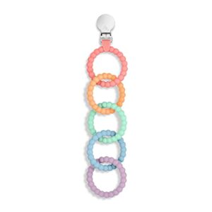 ryan & rose cutie clinks attachable teether chew toy for babies (mosaic)