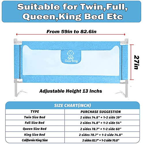 melafa365 Bed Rails for Toddlers,Upgrade Baby Bed Rail Guard Height Adjustable Specially Designed for Twin, Full, Queen, King Size