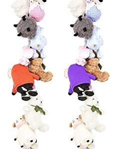 Mkono Stuffed Animal Storage Metal Toy Chain Hanging Stuff Toy Display Organizer Holder Simple Kids Toys Chain with 20 Clips Stuff Animals Hanger for Nursery Play Room Kid Room, 2 Pieces