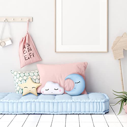 3 Pcs Children Moon Star Cloud Cushion Soft Plush Cloud Shaped Pillow Stuffed Stars and Moon Nursery Decor Home Decor for Bedroom Crib Party Supplies