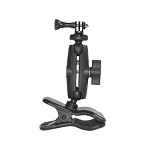 Jaws Clamp Mount for GoPro Hero Cameras, Desk Webcam Stand Mount with 360° Ballhead 1/4” Thread for Action Cameras