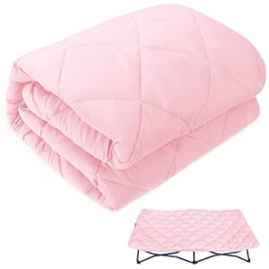sheet for regalo my cot portable toddler bed, joovy travel cot (sheet only, bed not included), soft padded cover, pink