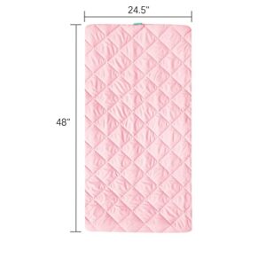 Sheet for Regalo My Cot Portable Toddler Bed, Joovy Travel Cot (Sheet Only, Bed not Included), Soft Padded Cover, Pink