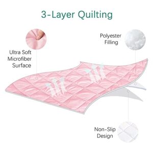 Sheet for Regalo My Cot Portable Toddler Bed, Joovy Travel Cot (Sheet Only, Bed not Included), Soft Padded Cover, Pink