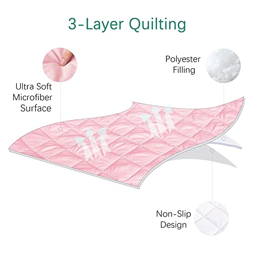 Sheet for Regalo My Cot Portable Toddler Bed, Joovy Travel Cot (Sheet Only, Bed not Included), Soft Padded Cover, Pink