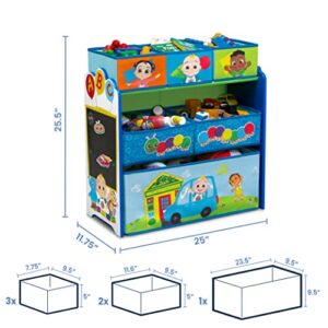 Delta Children Design & Store 6 Bin Toy Storage Organizer - Greenguard Gold Certified, CoComelon