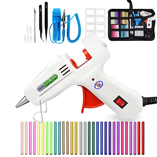 GoGoPanda 40W glue gun set electric heat hot melt crafts repair tool professional DIY 110V (color glue stick4)