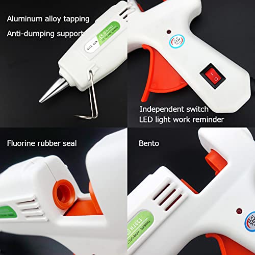 GoGoPanda 40W glue gun set electric heat hot melt crafts repair tool professional DIY 110V (color glue stick4)