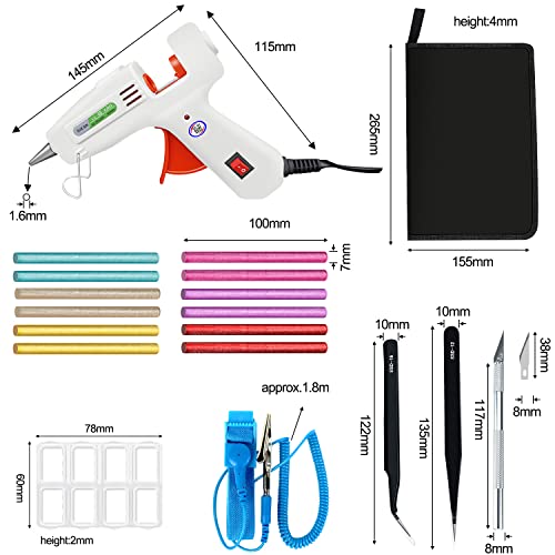 GoGoPanda 40W glue gun set electric heat hot melt crafts repair tool professional DIY 110V (color glue stick4)