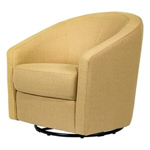 babyletto madison swivel glider in performance dijon eco-twill, water repellent & stain resistant, greenguard gold and certipur-us certified