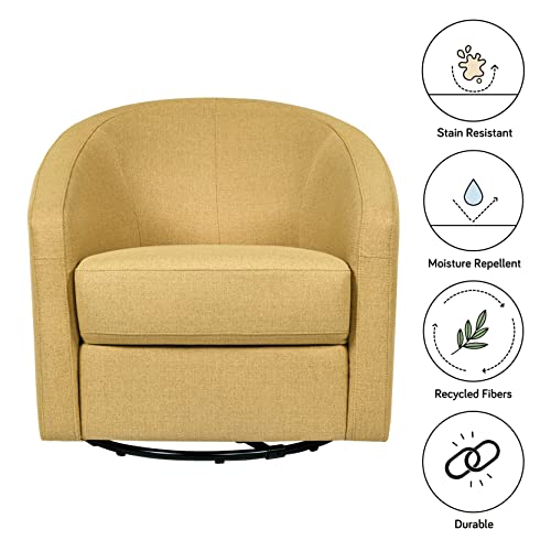 babyletto Madison Swivel Glider in Performance Dijon Eco-Twill, Water Repellent & Stain Resistant, Greenguard Gold and CertiPUR-US Certified