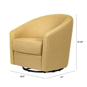 babyletto Madison Swivel Glider in Performance Dijon Eco-Twill, Water Repellent & Stain Resistant, Greenguard Gold and CertiPUR-US Certified