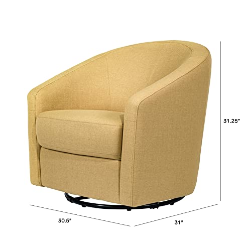 babyletto Madison Swivel Glider in Performance Dijon Eco-Twill, Water Repellent & Stain Resistant, Greenguard Gold and CertiPUR-US Certified