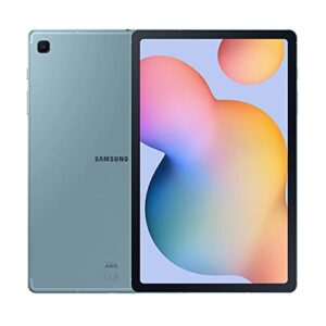 samsung galaxy tab s6 lite 10.4" 64gb android tablet, s pen included, slim metal design, akg dual speakers, long lasting battery, us version, 2020, angora blue