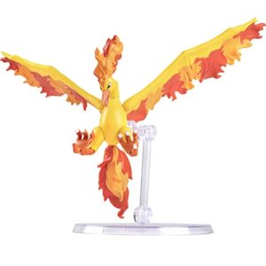 pokémon 6" moltres articulated battle figure toy with display stand - officially licensed - collectible pokemon gift for kids and adults - ages 8+